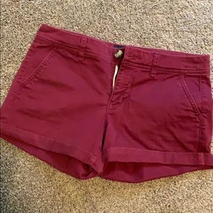 American Eagle burgundy shorts